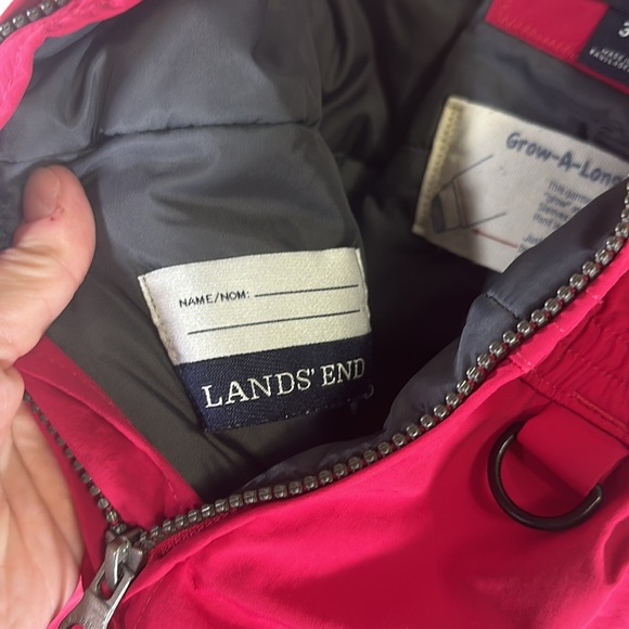 Lands’ End Squall Kids Grow A Longs Snow Bibs Snowsuit Overalls Size 3T - Picture 3 of 5